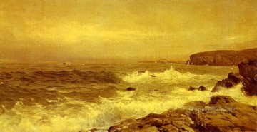  Costa Pintura al %c3%b3leo - Paisaje de la costa rocosa del mar William Trost Richards